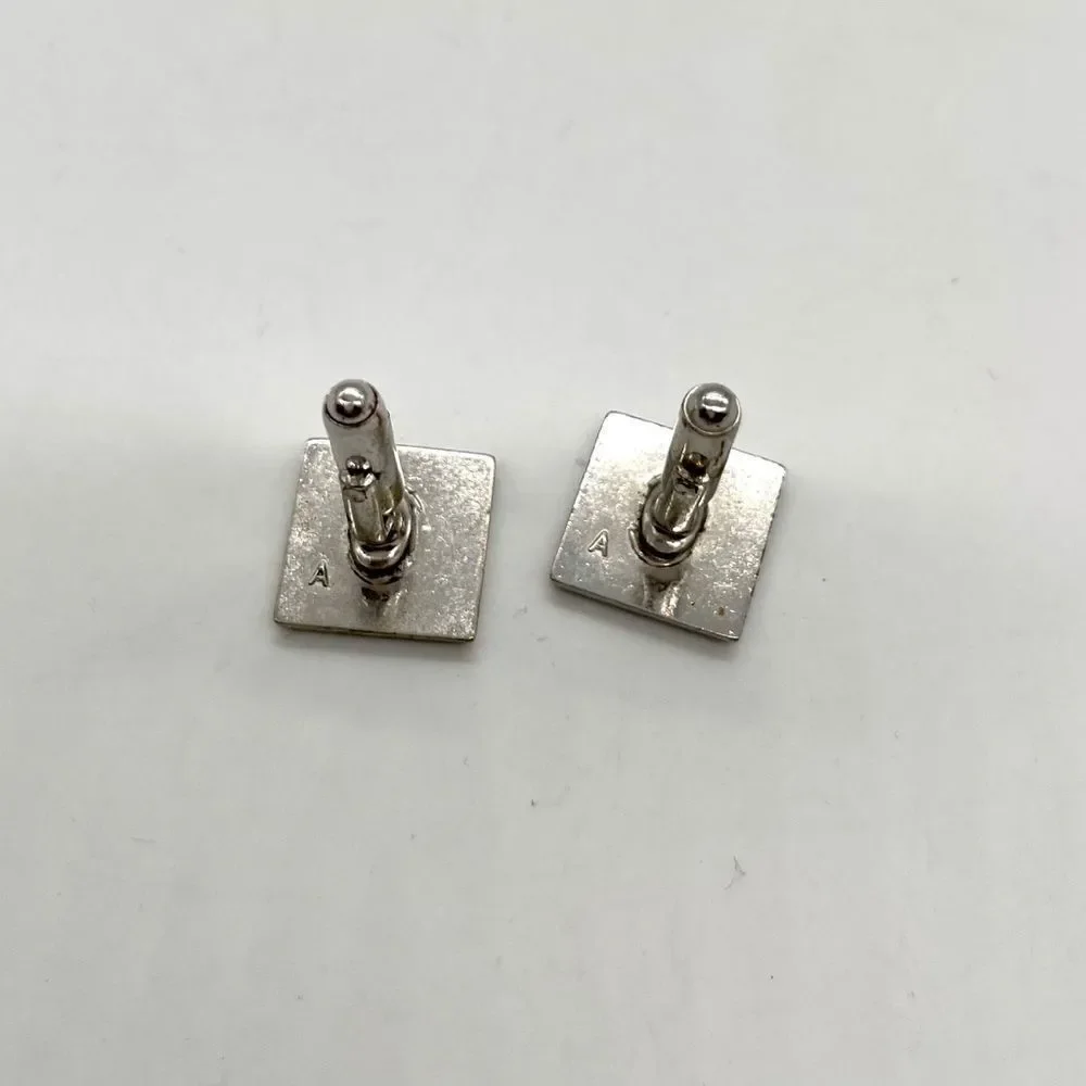 Cuff Links Square in Silver Tone